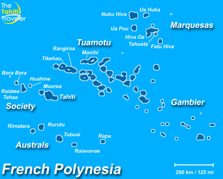 Französisch Polynesien karte